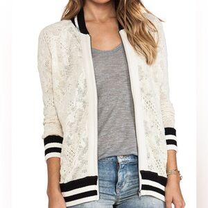 Free People Lace bomber jacket